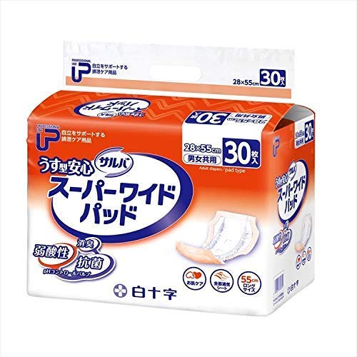 Amazon | 白十字 PUサルバ スーパーワイドパッド α透湿タイプ 30枚 ×6